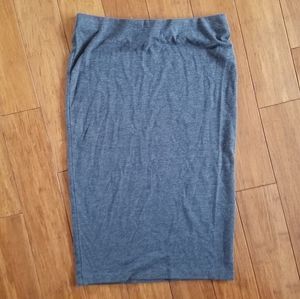 Grey stretch pencil skirt